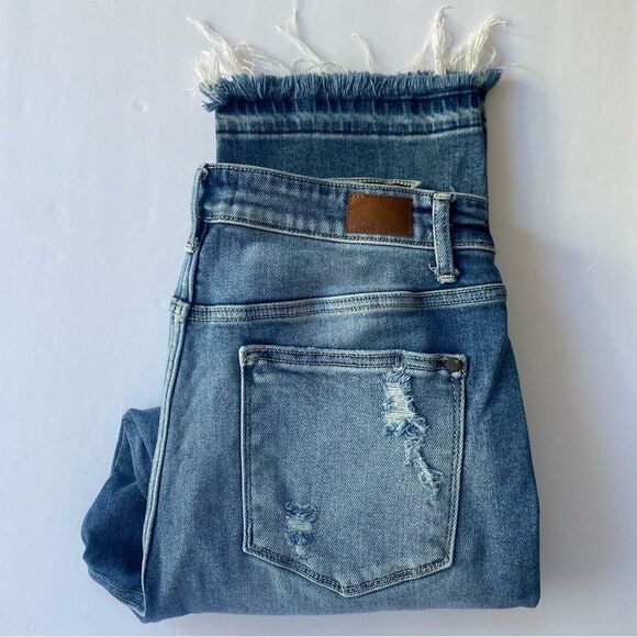 Judy blue Jeans Straight fit size 13 31 blue distressed Style JB82436MD - Picture 1 of 15